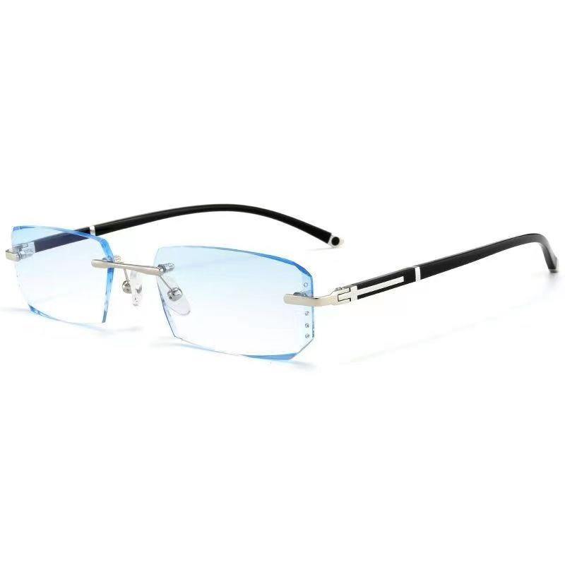 Photochromic Reading Glasses Rimless Eyeglasses Handmade Reading Frames