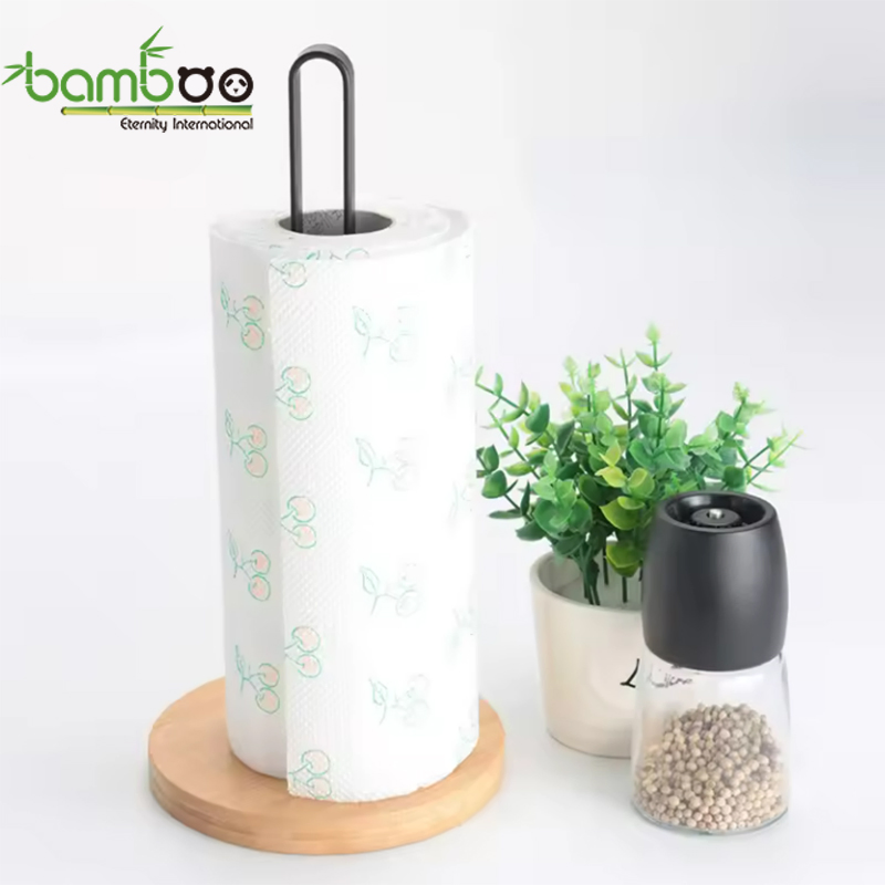 Hygienic Disposable Kitchen Paper Towel Full Embossing Printed Kitchen Paper Towels Tissue Roll