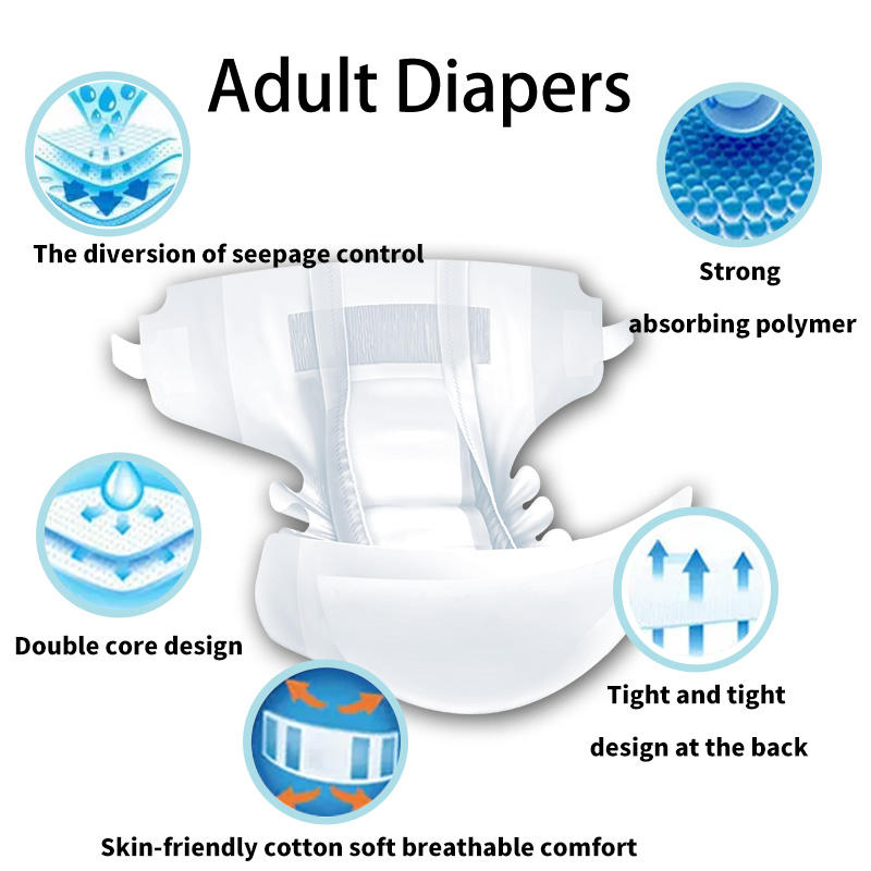 Disposable Hospital Super Thick Super Absorbent Wholesale Cheap Adult Diaper