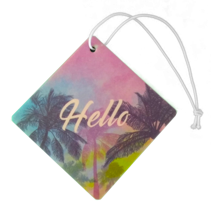 Long Lasting Car Air Freshener Paper Custom Hanging Fragrance Perfume Card