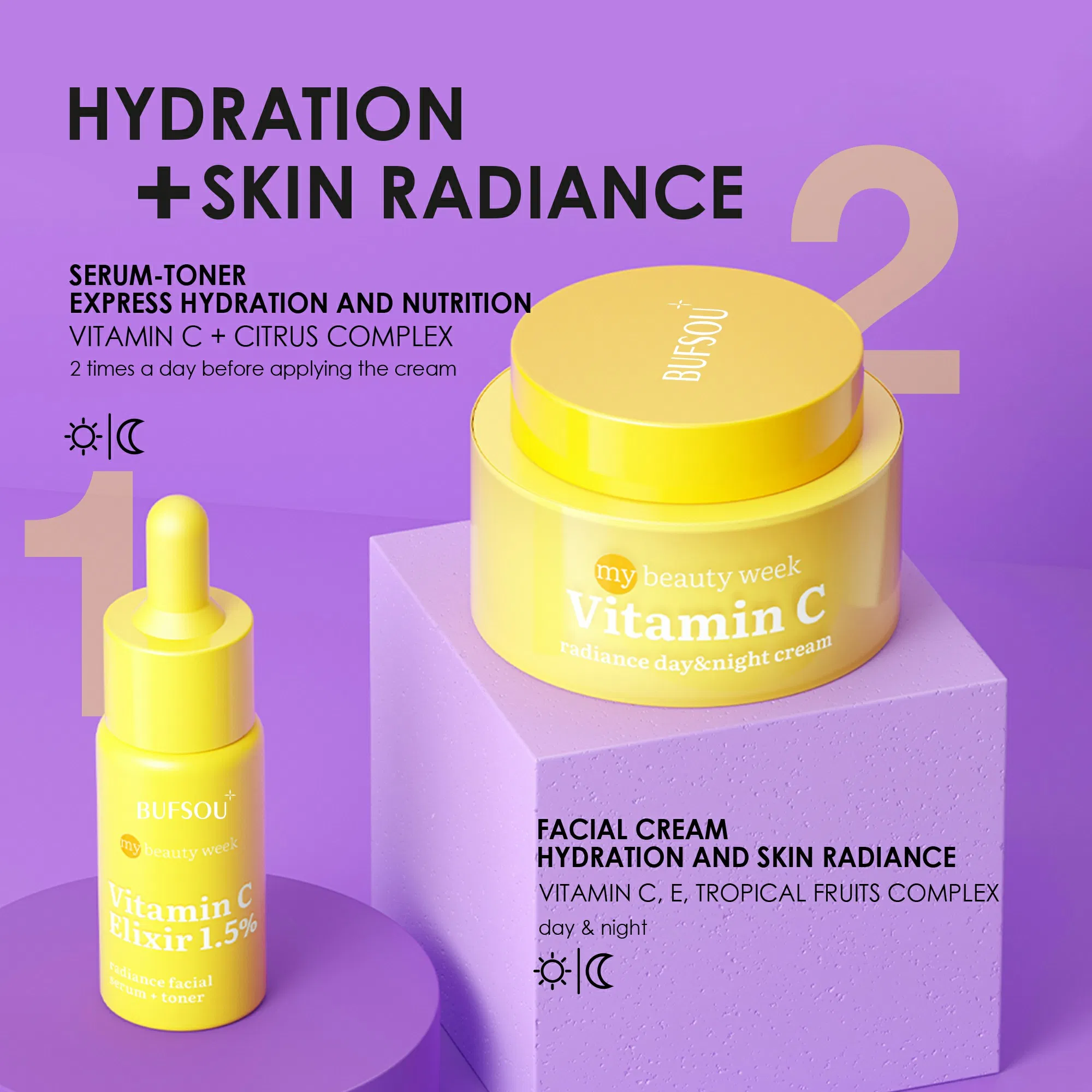 New Arrival Private Label Natural Vitamin C Whitening Anti Aging Wrinkle Acne Dark Spot Remover Brightening Face Cream