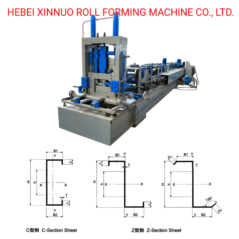 Automatic-Change Type CZ Roof Purlin Machine (C80-300Z120-300)