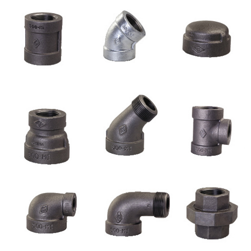 Durable Pragmatic Hot Dipped Galvanized G I Malleable Cast Iron Pipe Fittings Used for Plumbing Materials