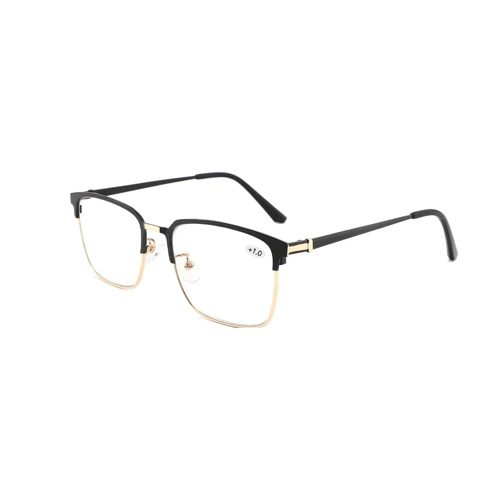 Gd High Quality New Reading Glasses Metal Hinge Silicone Nosepad Anti Blue Light Reading Glasses Old Men Women Glasses