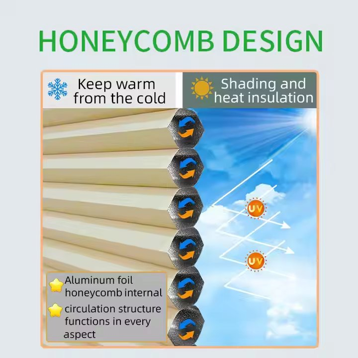 Modern Honeycomb Window Blinds Door & Window Full Shaded Windows Aluminum Folding Sliding Door