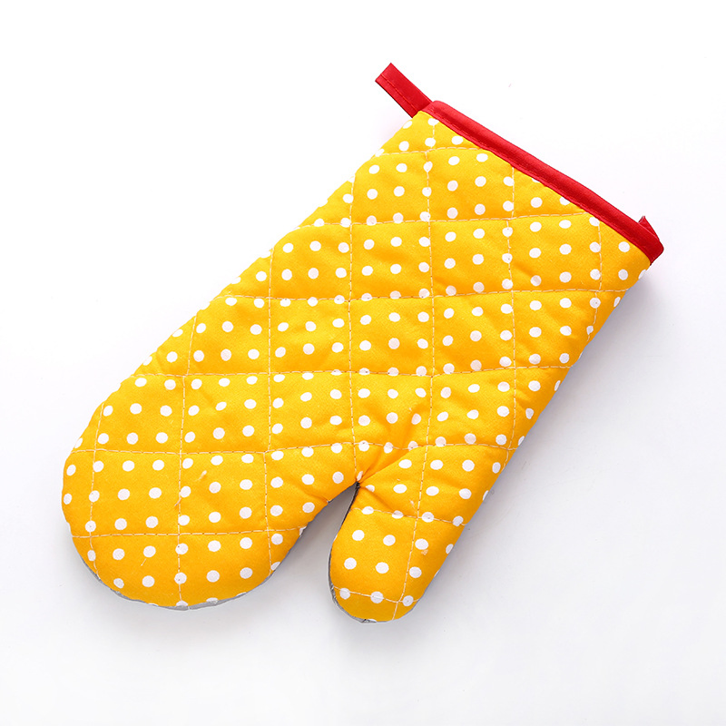 Custom Wholesale Polyester Cotton Kitchen Cooking Apron Overn Mittens Baking Gloves
