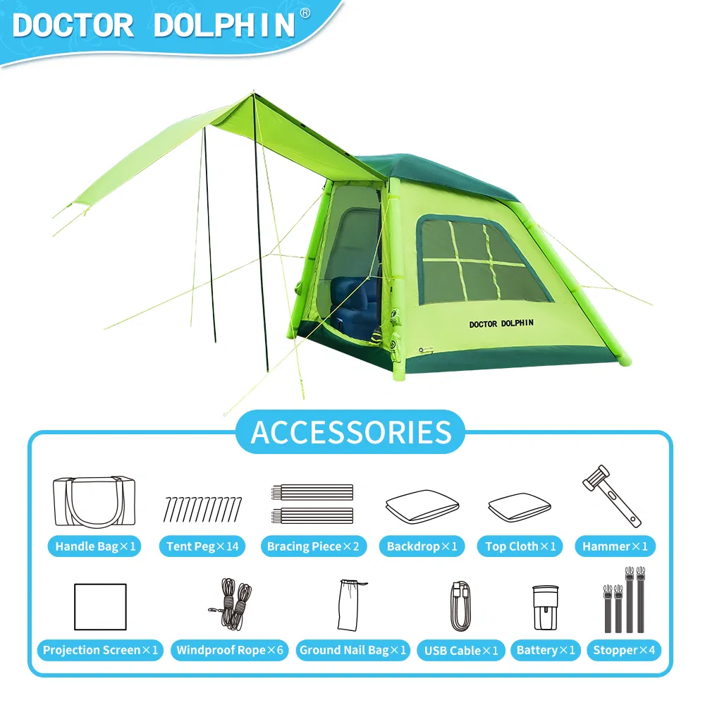 Large High Quality Easy Setup Water Resistant Portable Easy to Store Inflatable Tent