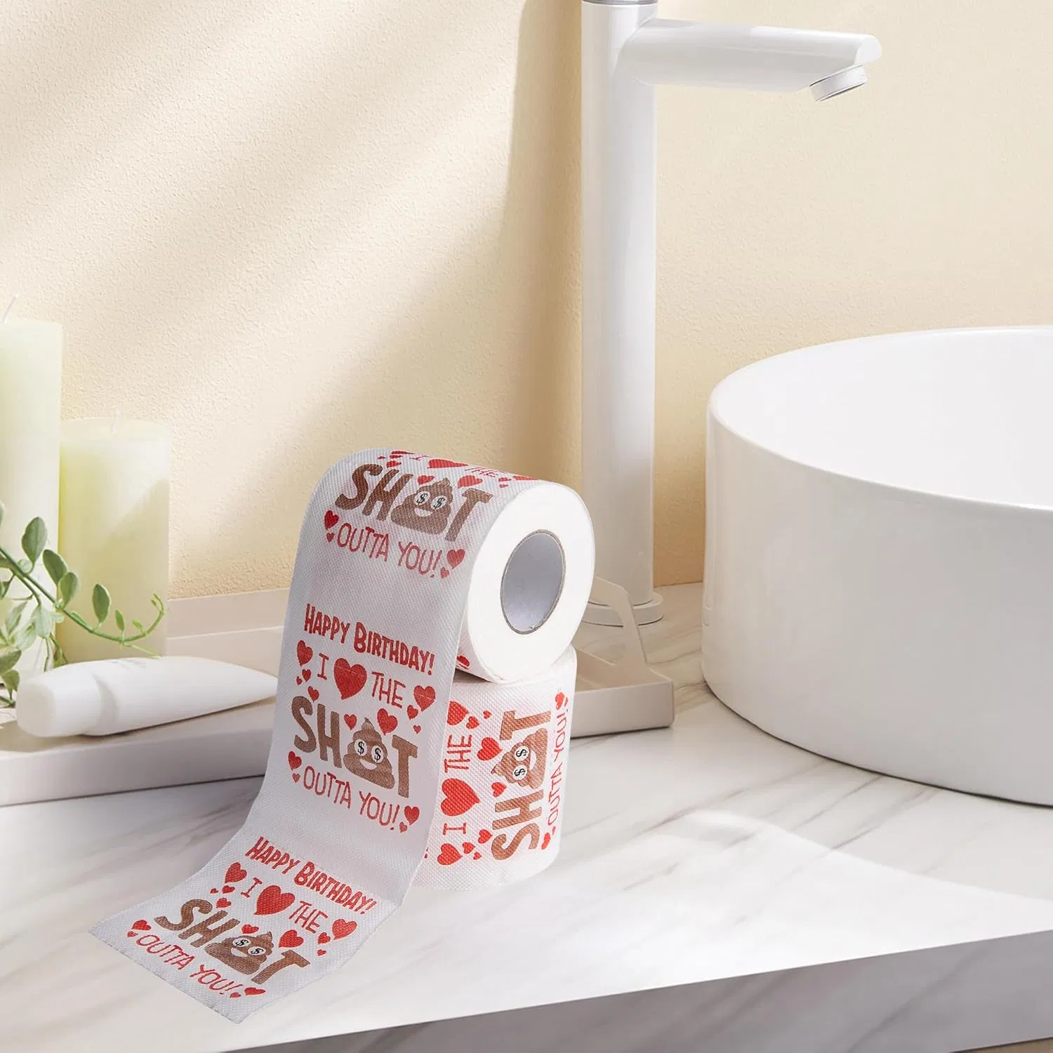 Personalized Colorful Printed Toilet Paper for Every Bathroom Style