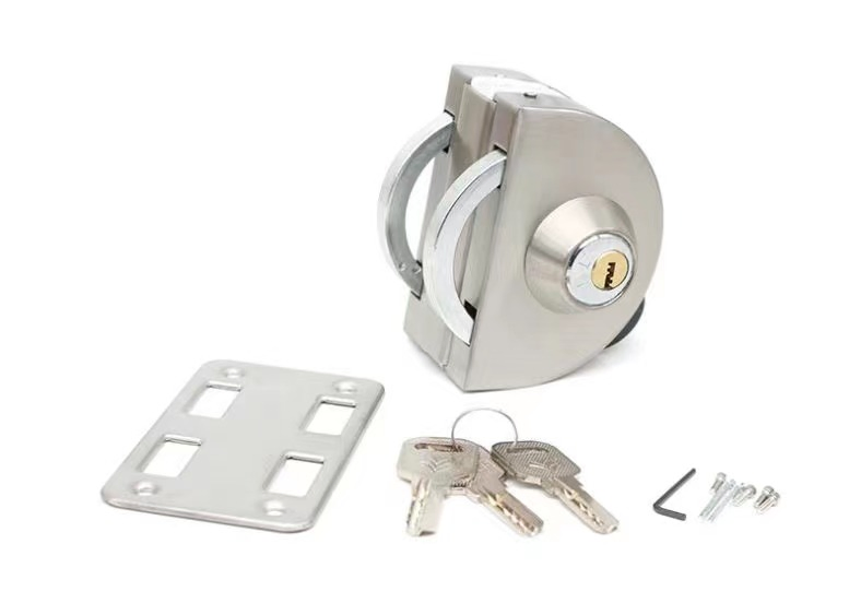 Semi Round Glass Door Stainless Steel 304 Center Lock