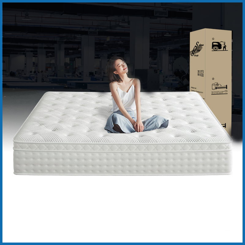 90*190*27 Cm Comfortable Pocket Spring Mattress Single Compressed vacuum Roll up in a Box