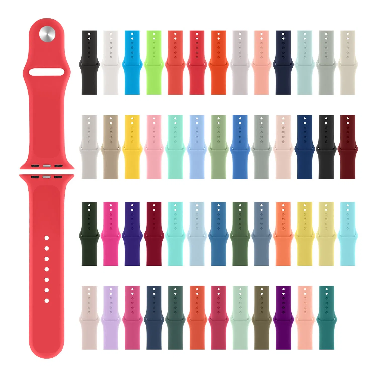 Silicone Wrist Band Rubber Silicone Watch Band for Apple Watch Series 7 Watch Strap 40mm44mm