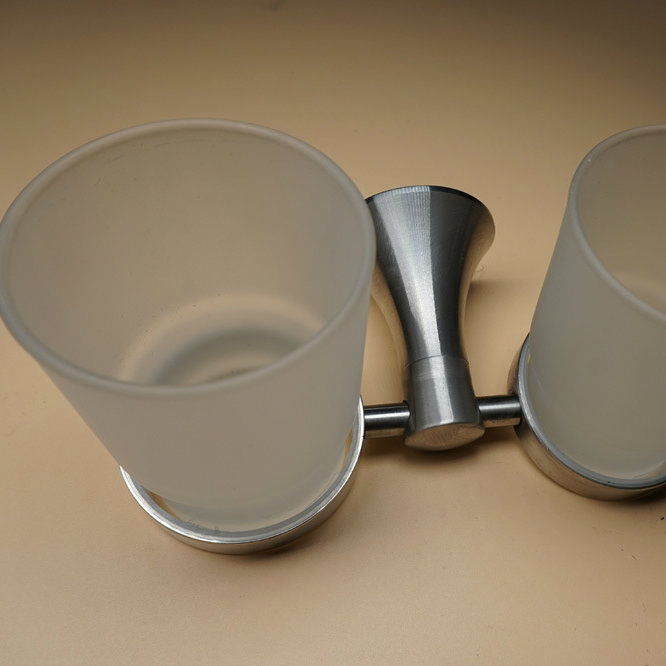 Настенный держатель для двух зубных щеток из нержавеющей стали 304