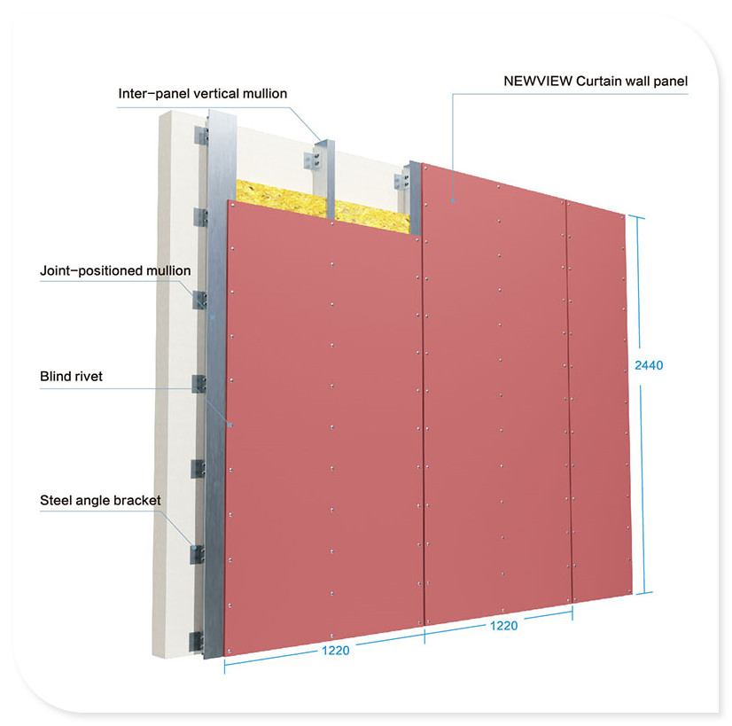 Outstanding Outdoor Wall Fiber Cement Board Curtain Wall