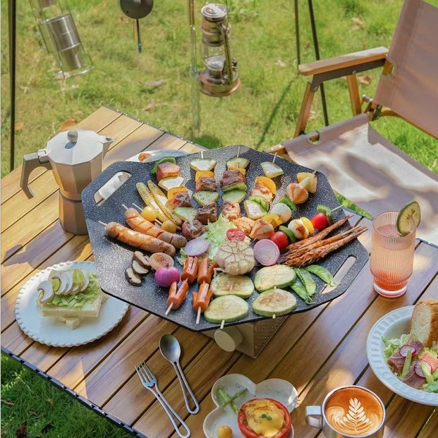 Aluminium Roasting Tray Barbecue Outdoor and Home Use Grill Pan