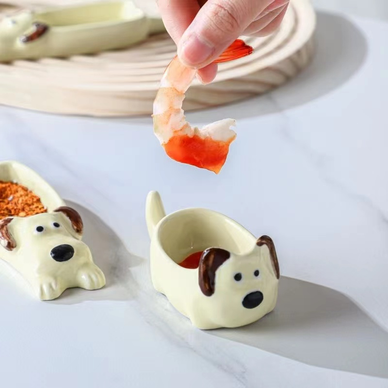 Cute and Adorable Puppy Ceramic Dipping Dish