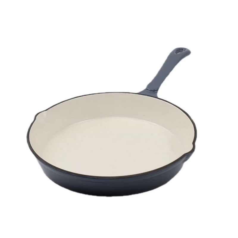 Чугунная сковорода 25 см с эмалированным антипригарным покрытием