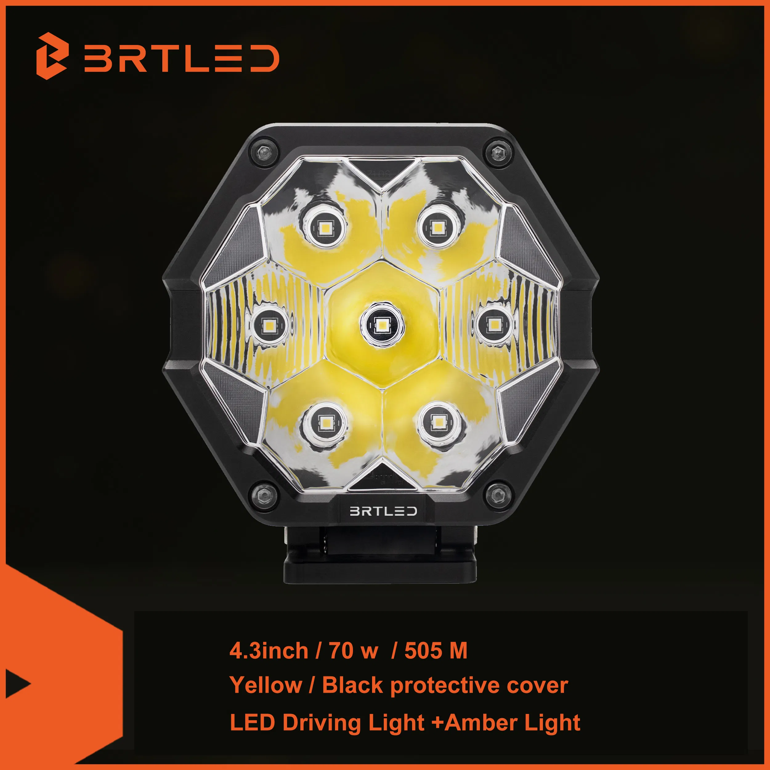 Светодиодные фары Brtled 70W 4.3 дюйма для внедорожников