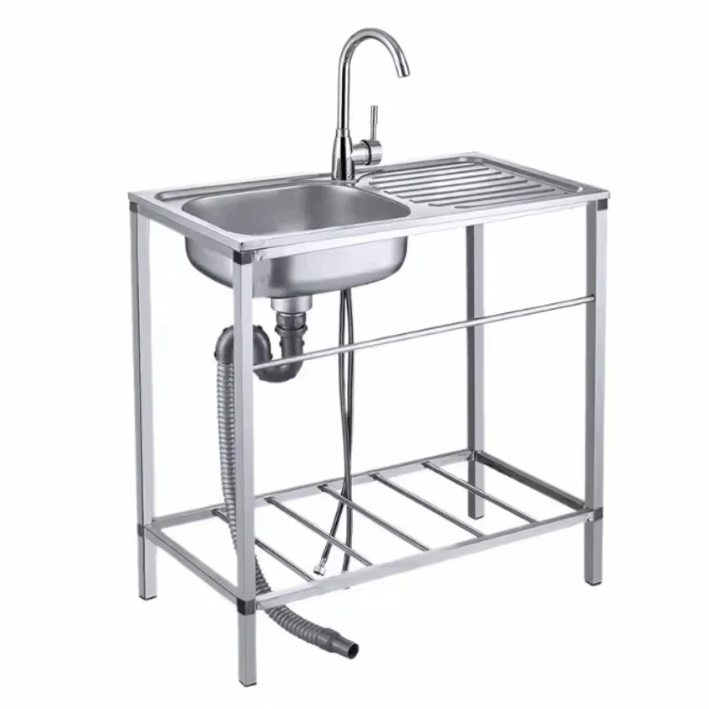 OEM Kitchen Stainless Steel Sink with Bracket and Workbench