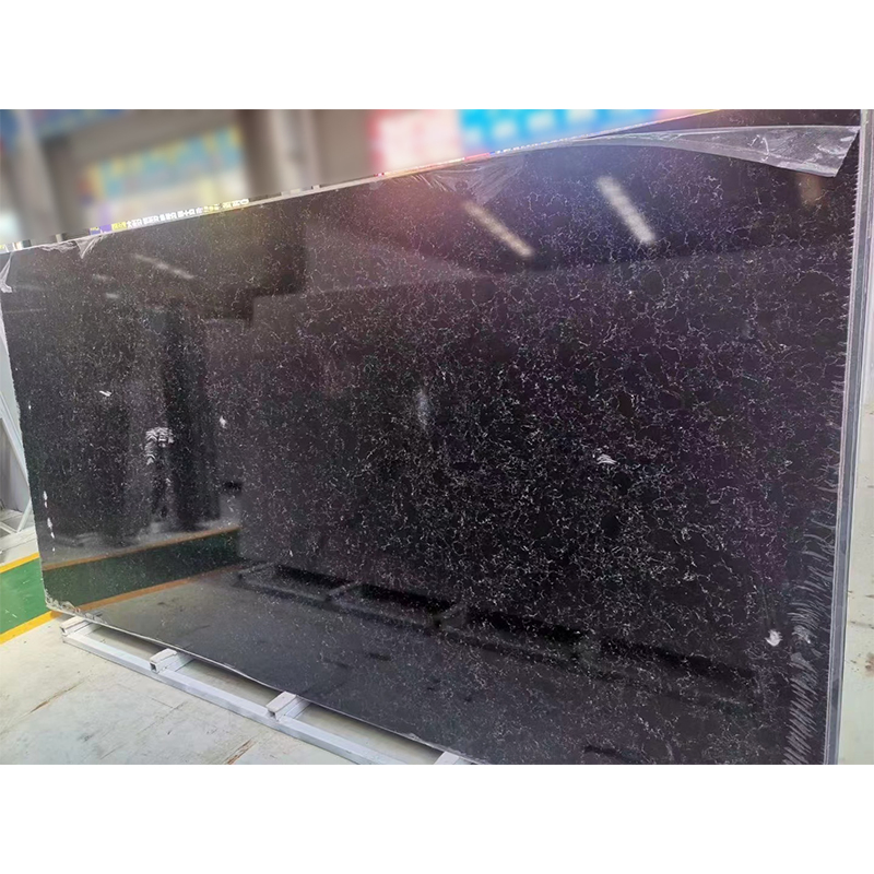 Engineered Stone Artificial Marble Black/White/Calacatta Polished Quartz Slabs Price