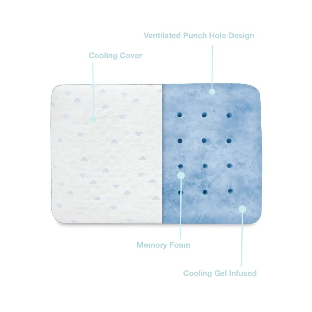 Factory Direct Sales Traditional Classic Memory Foam Bed Pillow with Washable Cooling Cover