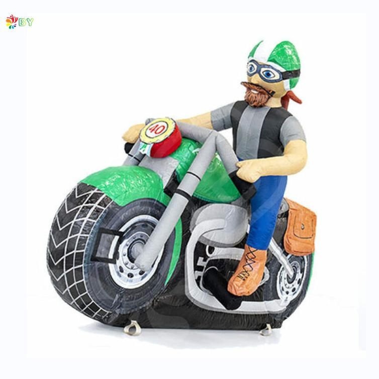 Factory Good Quality Inflatable Abraham Holland Balloon on Motorcycle for Rental Business