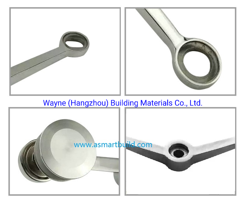 160mm Stainless Steel Glass Spider with 2 Arms 180° ; Glass Fitting Hardware, Point-Fixed Curtain Wall Hardware with High Quality and Best Price