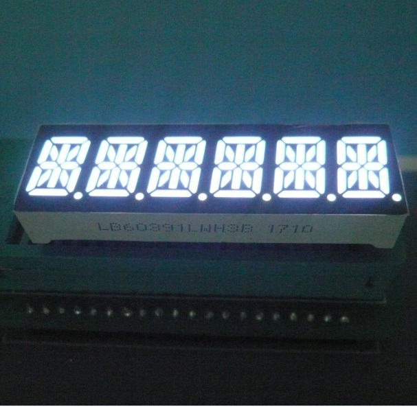 Ultra Bright White Common Cathode 6 Digit 0.39inch 14 Segment LED Display