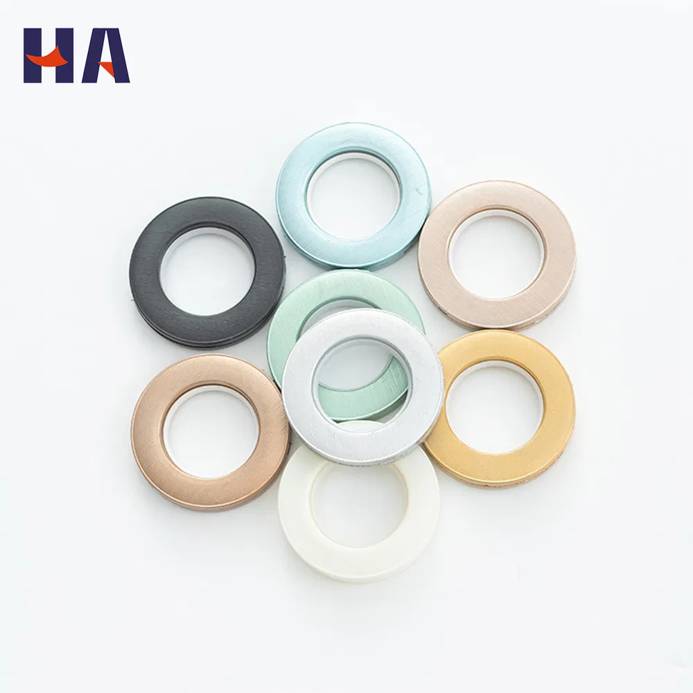 Factory Direct Decorative Easy Glide Roman Shower Curtain Eyelet Drape Rings Plastic Gold Silver Curtain Accessories for Window