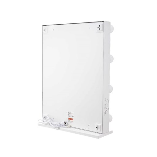 Ortonbath Mirror with Lights, Hollywood Lighted Makeup Mirror with 9 Dimmable Bulbs & 3 Color Lighting Modes, Detachable 10X Magnification, 360° Rotation