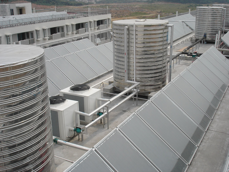 Air to Water Heat Pump Water Heater Combined with Solar Water Heater