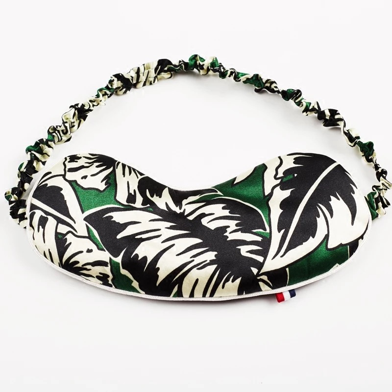 Custom High Quality Lady Silk Printed Eyemask Factory