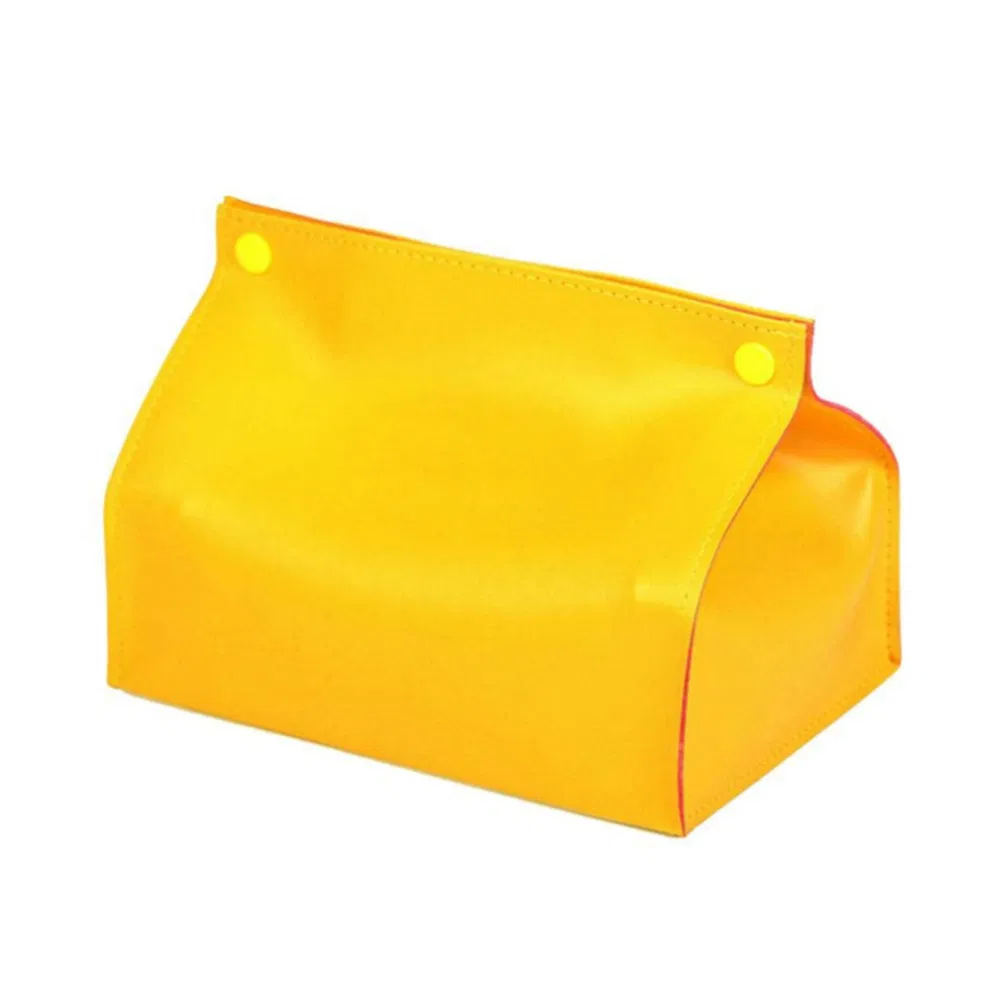 House Decorative PU Leather Tissue Box Holder, Rectangular Tissue Facial Paper Cover Case