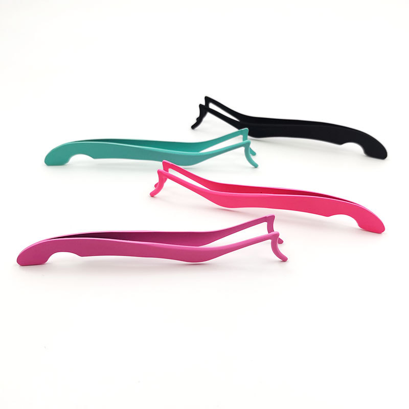 Private Label Stainless Steel False Eyelash Tweezers Lashes Applicator