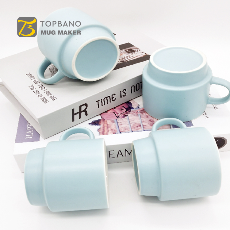 240ml Stackable Coffee Mug Wholesale Ceramic Fine Porcelain Mug Cup