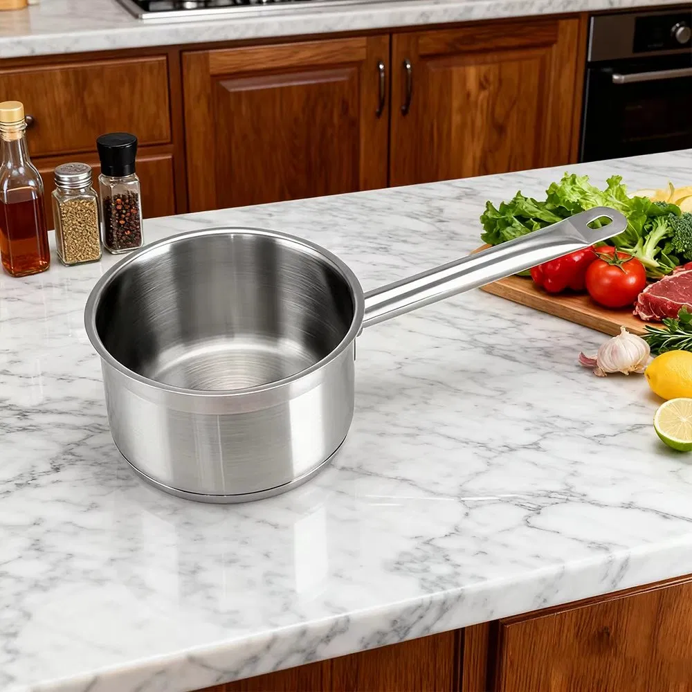 Factory Direct Eco-Friendly Stainless Steel Sauce Pan Gas Stove Compatible for Restaurant Kitchen Use Cookware Sets