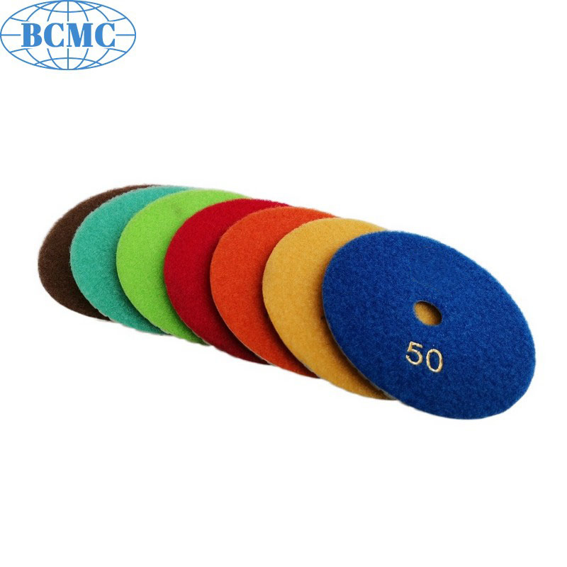 Bcmc 3inch 4inch 5inch Stone Polishing Pad Granite Wet Polishing Pads Marble Buffing Pads