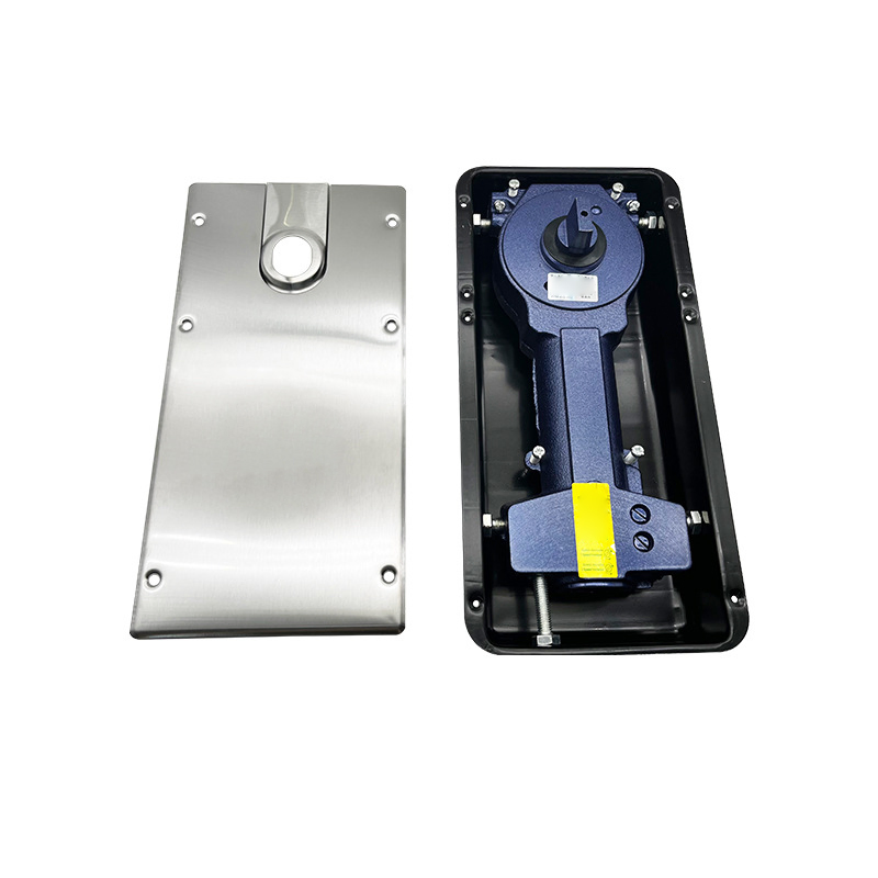 Heavy-Duty Hydraulic Double Cylinder Floor Spring Mounted Door Closer Stainless Steel Glass Door Hinge Modern Hotels