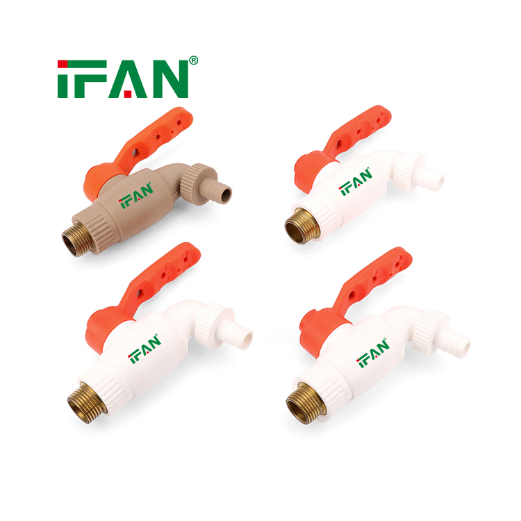 Ifan Manufacturer Male Threaded PPR Tap 1/2 3/4 Inch Plastic PPR Bibcock