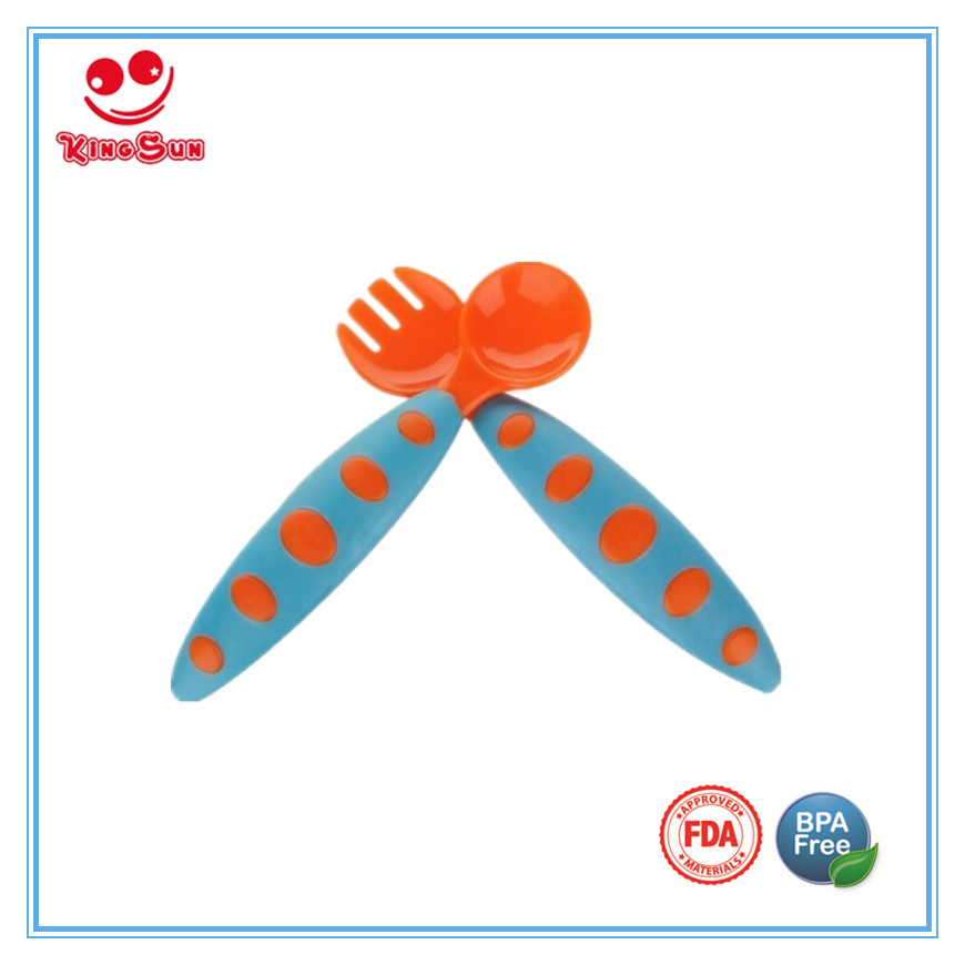 Vibrant Baby Feeding Set with Colorful Plastic Soup Spoons