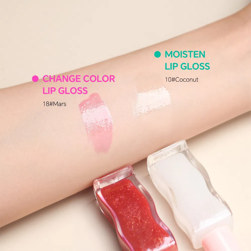Private Label Vegan Colour Changing Lip Oil Lip Stain Tinted Plumping Lipgloss Scent Oils Bling Lip Plump Oil