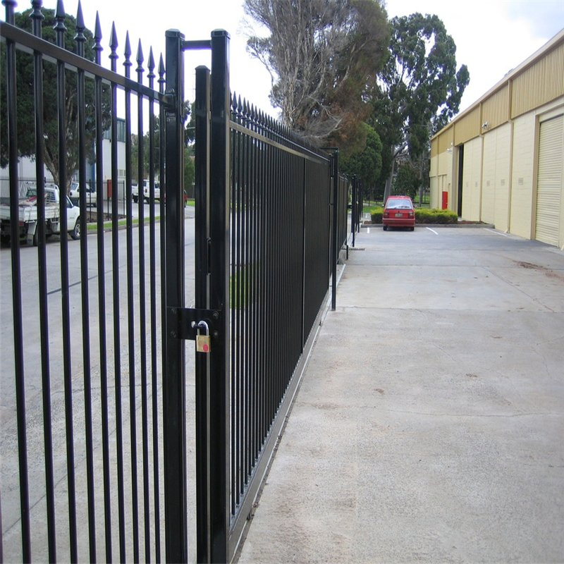 Spear Picket Fence Panel Galvanized Steel Fence Security Fence