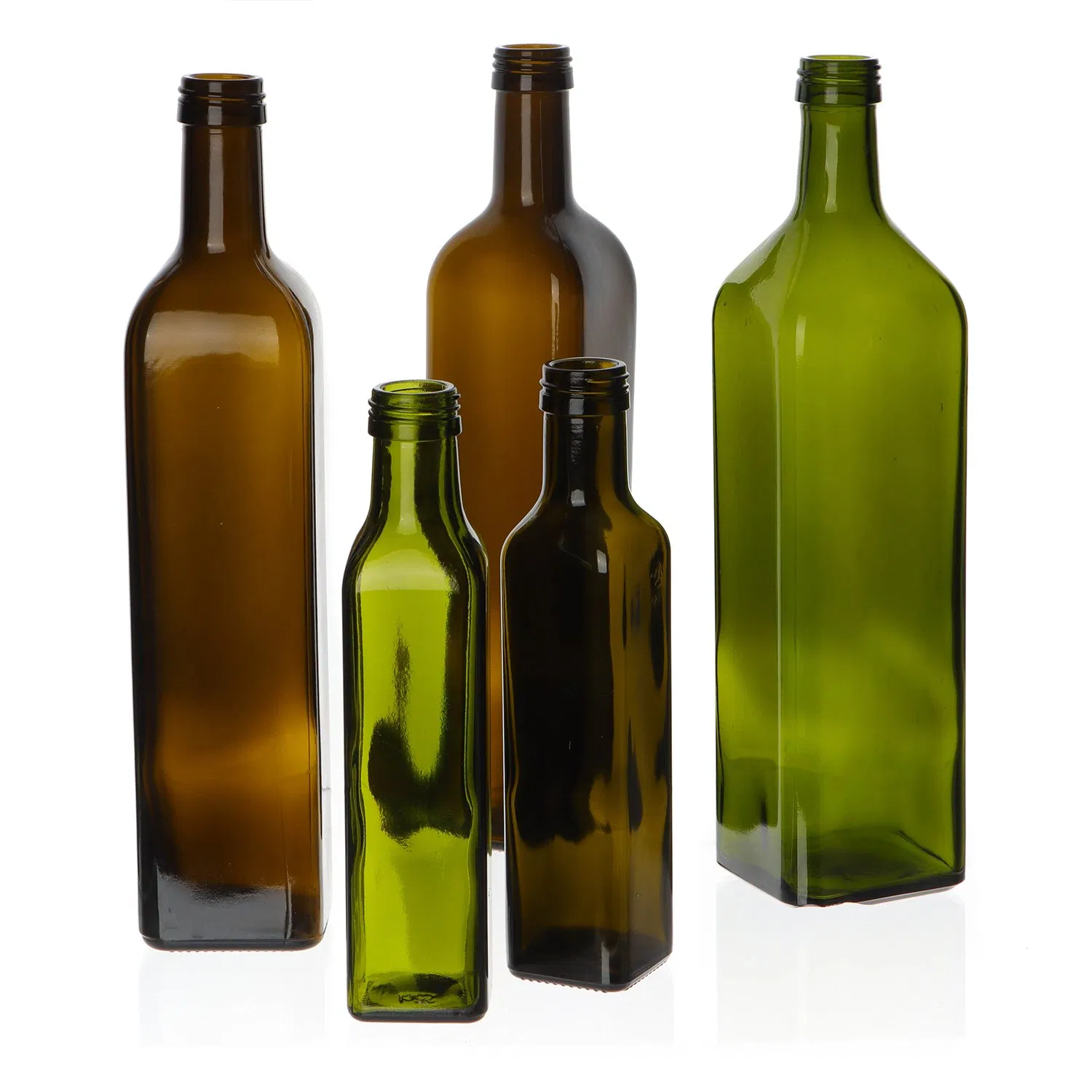 Bulk Empty 750ml 1000ml Square Glass Olive Oil Bottles with Screw Cap