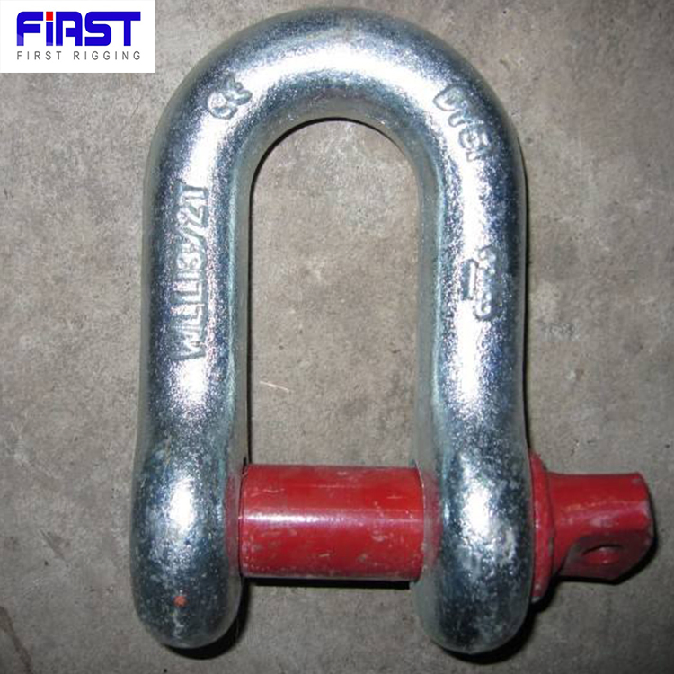 Us Type G210 Carbon Steel Forged Dee Shackle for Chain Lifting