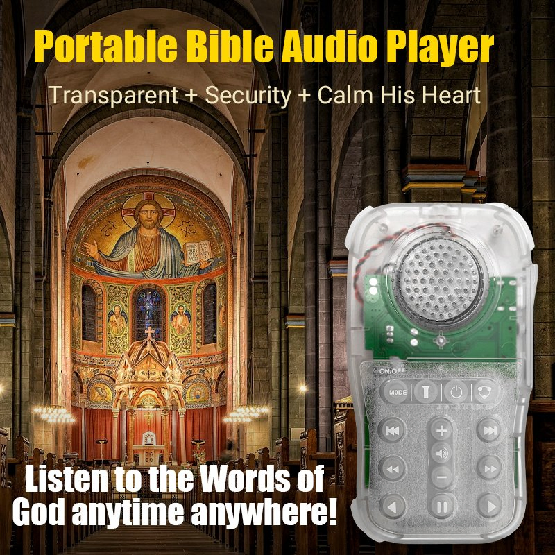 Prison Jail Inmate Use Safe Screw Transparent Clear Case Stress Relife 4GB 8GB Memory Mini FM Radio MP3 Quran Bible Audio Player