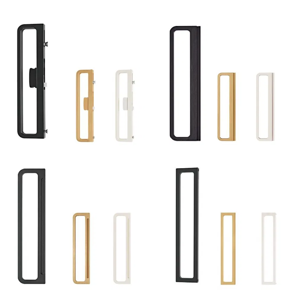 Chinese Factory Luxury Custom Interior Door Handles, Aluminum French Black Door Lock Interiors, Classic Magnetic Door Locks