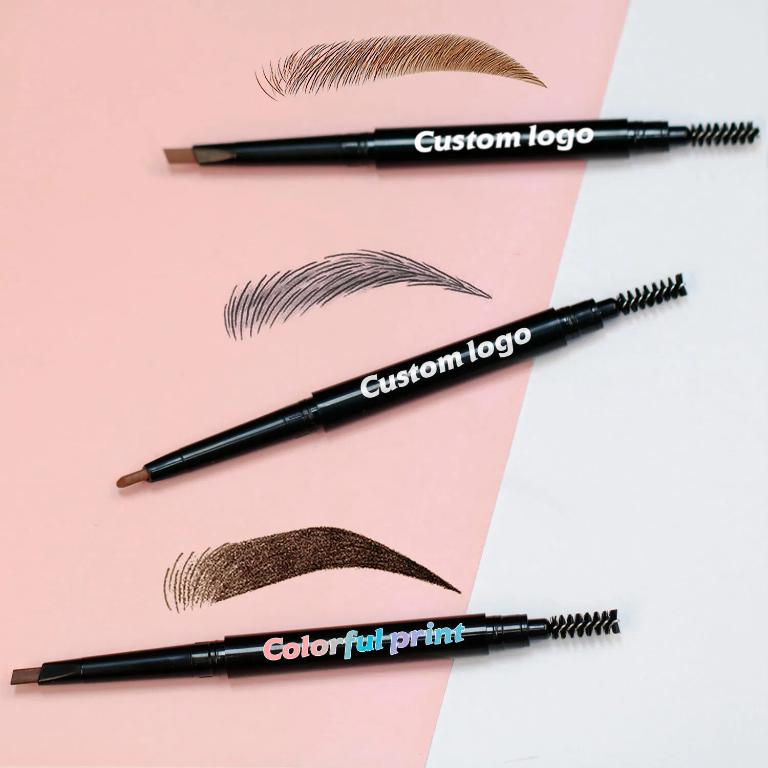 Wholesale Multi-Color Eyebrow Pencil with Custom Logo Options