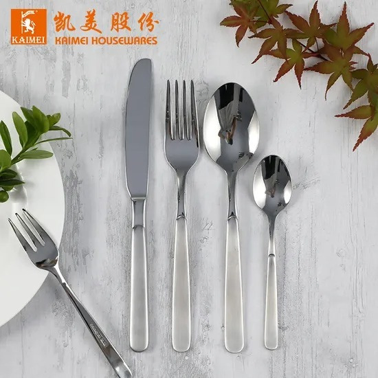 Wholesale Hotel Fork Spoon Knife Restaurant Cutlery Stainless Steel Flatware Set