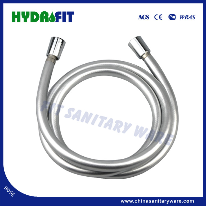 Factory 1.5m PVC Silver Flexible Hose Shower Sprayer Shattaf Bidet Shower Hose (HY6022)