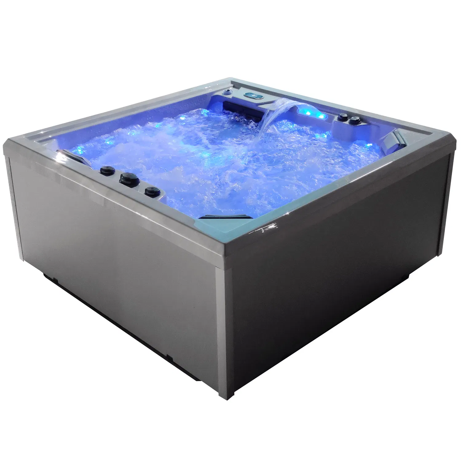 CE Approved Freestanding Acrylic New Square Hot Tub in Garden