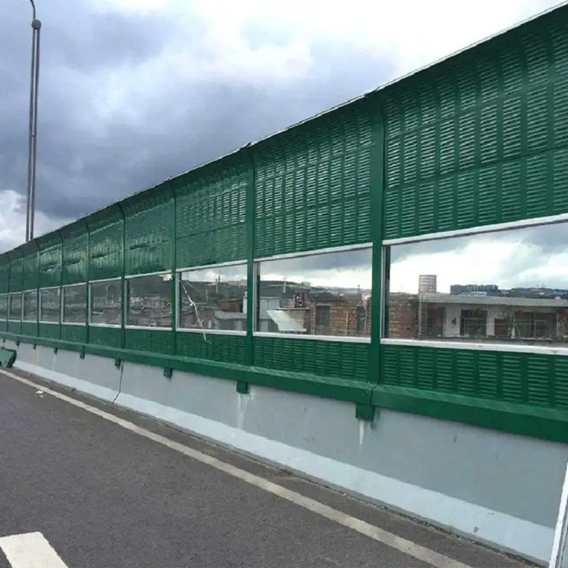 Reduction Noise Highway Soundproof Wall Aluminum and PMMA Sound Barrier Fence Anti Sound Traffic Road Noise Barrier